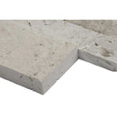 Durango cream splitface ledger panel 6X24 natural travertine wall tile LPNLTDURCRE624 product shot profile view