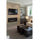 Durango cream splitface ledger panel 6X24 natural travertine wall tile LPNLTDURCRE624 product shot wall view