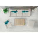 Durban white 12X24 polished porcelain floor and wall tile NDURWHI1224P product shot living room view