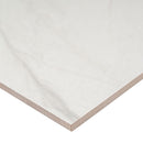 Durban white 12X24 polished porcelain floor and wall tile NDURWHI1224P product shot profile view