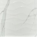 Dymo statuary 12″x24″ ceramic floor and wall tile glossy NDYMSTAWAVWHI1224G-N product shot wall view 2
