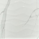 Dymo statuary 12″x24″ ceramic floor and wall tile glossy NDYMSTAWAVWHI1224G-N product shot wall view