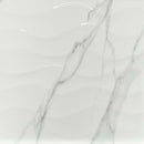 Dymo statuary wavy white glossy 12 x 24 glazed ceramic wall tile NDYMSTAWAVWHI1224G-N product shot pattern view 2