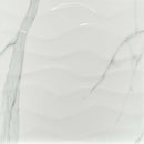 Dymo statuary wavy white glossy 12 x 24 glazed ceramic wall tile NDYMSTAWAVWHI1224G-N product shot pattern view 3