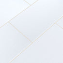 Dymo stripe white 12"x24" glossy ceramic wall tile NDYMSTRWHI1224-N product shot bathroom angle view
