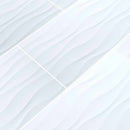 Dymo Wavy White 12"x24" Glazed Ceramic Wall Tile MSI Collection