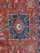 KARAJA Persian Antique Heriz Rug  4'9" x 6'
