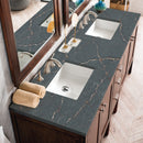 James Martin Addison 72" Double Bathroom Vanity, Mid-Century Acacia