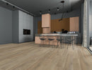 SPC Vinyl Rigid Core 7" Width 60" RL, 8mm Thick, 2mm IXPE Earthen Mink Galea Floors - Mazzia Collection Product shoot Kitchen view 2