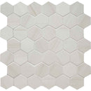 Eden dolomite 12x12 2hexagon porcelain matte meshmounted mosaic tile NEDEDOL2X2HEX product shot tile view
