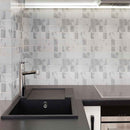 Eden statuary 12x12 porcelain matte meshmounted mosaic tile NEDEST2X2 product shot kitchen view