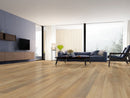 SPC Vinyl Rigid Core 7" Width 60" RL, 8mm Thick, 2mm IXPE Eligo Clay Galea Floors - Mazzia Collection Product shoot hall view