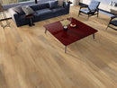 SPC Vinyl Rigid Core 7" Width 60" RL, 8mm Thick, 2mm IXPE Eligo Clay Galea Floors - Mazzia Collection Product shoot Room view 
