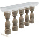 Emperador Light marble balustrade polished MEGBC05 angle view