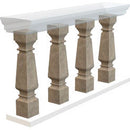 Emperador Light marble balustrade polished MEGBC06 angle view