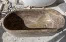 Solid Emperador Light Marble Hand-Carved Luxury Spa Bathtub - 29.5W x 67L x 19.5H