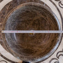 Emperador Brown Natural Marble Round Vessel Sink 16 Inch Polished Finish