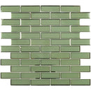 Evergreen beveled subway 11.73 x 11.73 glass mesh mounted mosaic tile 2 X6 SMOT-GLSST-EVEBEV8MM product shot multiple tiles top view
