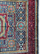 Hand-Knotted Mamluk Wool Rug – 8'4" x 9'9" – Intricate Geometric Masterpiece