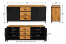 Jaipur Forge Sideboard L — 79" W × 20" D × 35" H