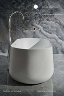 Cossue 61" Freestanding Acrylic Bathtub in White Villohome