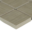 Focus olive 12"x12" porcelain mesh-mounted mosaic tile NFOCOLI2X2 product shot profile view