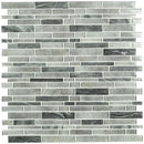 Fountain hills interlocking 11.61X11.73 multi-surface mesh-mounted mosaic tile SMOT-SGLSIL-FOUHIL8MM product shot multiple tiles wall view
