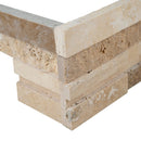 Freska ledger corner 6"x18" natural limestone wall tile LPNLLFRE618COR product shot corner tile closeup view