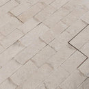 Freska splitface ledger panel 6X24 natural limestone wall tile LPNLLFRE624 product shot multiple tiles angle view