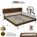 Frida Solid Wood Bed Frame