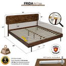 Frida Solid Wood Bed Frame