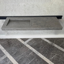 Handcrafted Custom Dekton Grafite Porcelain Bathroom Sink: Custom Vanity Top or Wall Mount (ES-060)