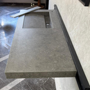 Handcrafted Custom Dekton Grafite Porcelain Bathroom Sink: Custom Vanity Top or Wall Mount (ES-060)