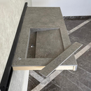 Handcrafted Custom Dekton Grafite Porcelain Bathroom Sink: Custom Vanity Top or Wall Mount (ES-060)