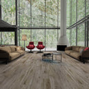 SPC Vinyl Rigid Core 7" Width 60" RL, 6mm Thick, 1.5mm IXPE Grand Bistre, Manifesto Floors - Mazzia Collection living room view
