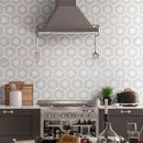 Georama grigio 12.63X14.5 polished marble mesh mounted mosaic tile SMOT-GEORAMA-GRIGIOP product shot wall view