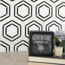 Georama nero 12.63 in x 14.38 in polished marble meshmounted mosaic tile SMOT-GEORAMA-NEROP product shot lobby view 3