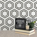 Georama nero 12.63 in x 14.38 in polished marble meshmounted mosaic tile SMOT-GEORAMA-NEROP product shot lobby view