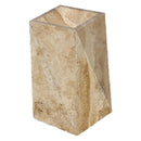 Honed Gold Travertine Rectangular Bathroom Pedestal Sink 14x21