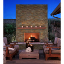 Gold rush splitface ledger panel 6X24 natural slate wall tile LPNLSGLDRUS624 product shot wall view