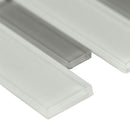 Gray cliff interlocking 12x12 glass stone mesh mounted mosaic tile SMOT SGLSIL-GRACLI4MM product shot profile view