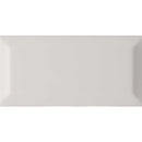 Gray glossy beveled 3 x 6 glazed ceramic wall tile msi collection NGRAGLO3X6BEV product shot one tile top view