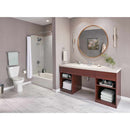 Gray glossy glazed ceramic wall tile msi collection NGRAGLO3X6 product shot bath view