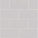 Gray glossy glazed ceramic wall tile msi collection NGRAGLO3X6 product shot one tile top view