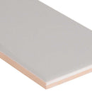 Gray glossy glazed ceramic wall tile msi collection NGRAGLO3X6 product shot one tile profile view