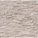 Gray oak split face ledger corner 6X18 marble wall tile LPNLMGRYOAK618COR product shot multiple tiles top view