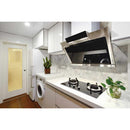 Greecian white hexagon 11.75X12 polished marble mesh mounted mosaic tile SMOT GRE 2HEXP product shot kitchen view