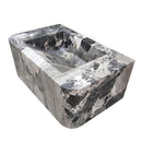 Wall Mount Grey Marble Bathroom Sink Polished 19x30