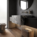 Wall Mount Grey Marble Bathroom Sink Polished 19x30