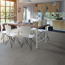 Gridscale graphite 12x24 matte ceramic floor and wall tile NGRIGRA1224 product shot kitchen view